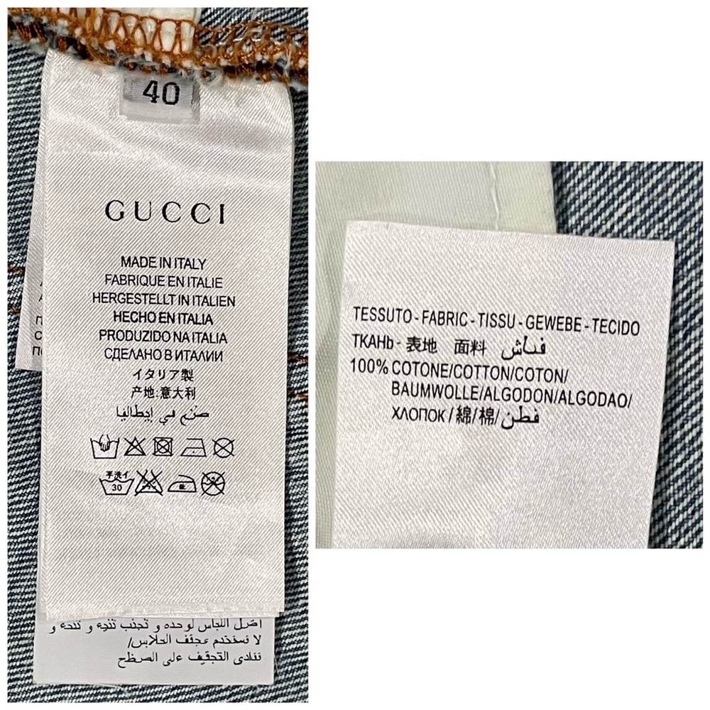 GUCCI Embroidered Cat Floral Denim Skirt US 4 Small - Picture 7 of 14